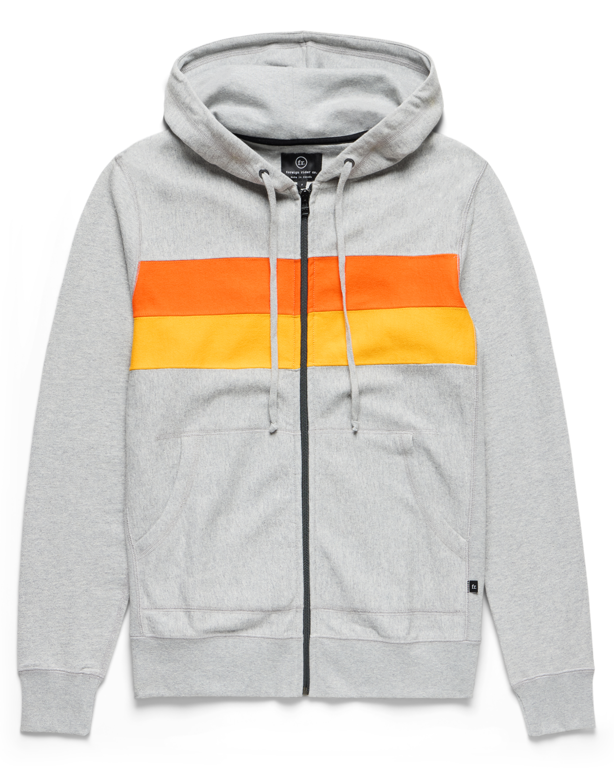 Striped Full Zip Hooded Sweatshirt - Foreign Rider Co.