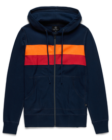 Striped Full Zip Hooded Sweatshirt - Foreign Rider Co.