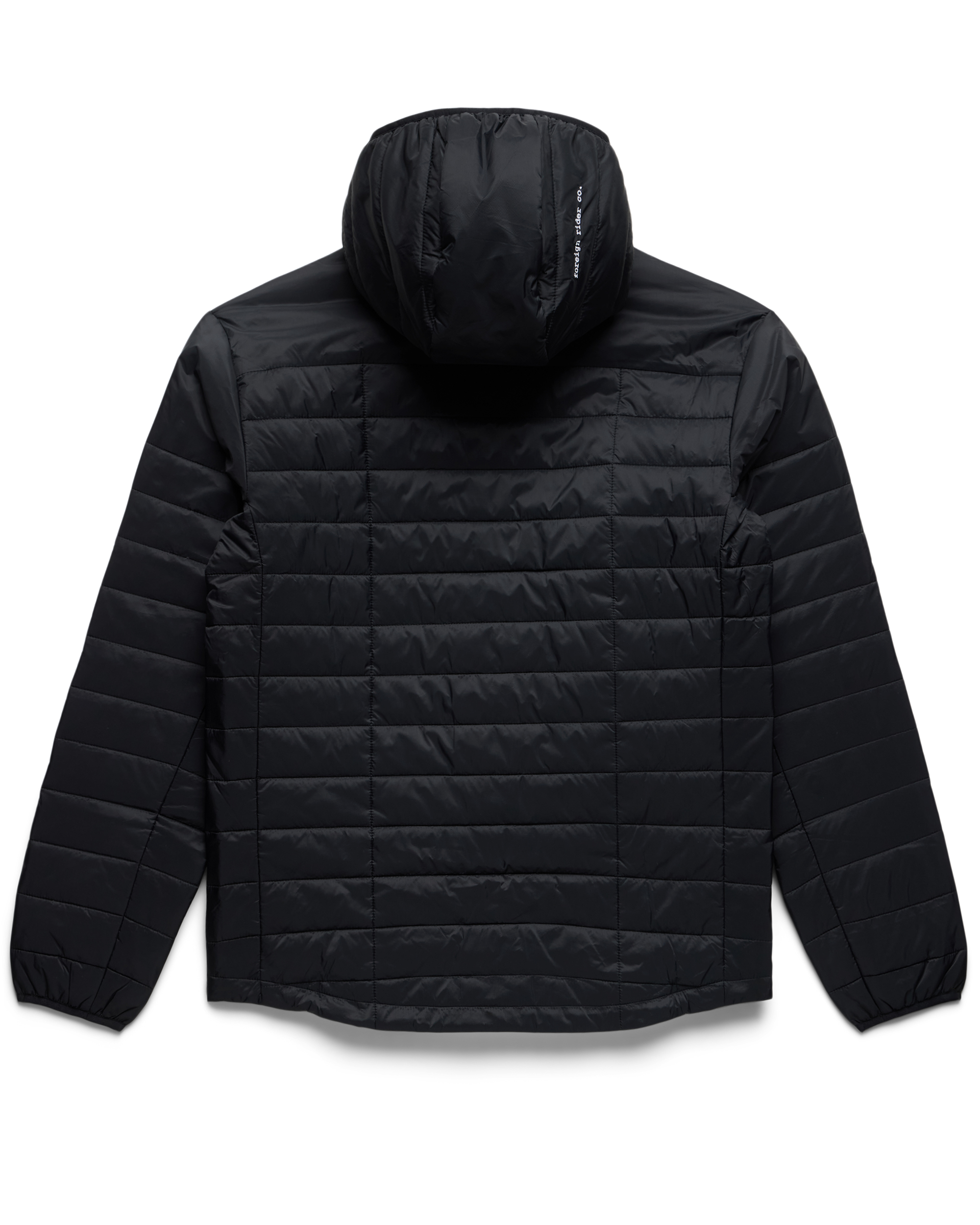 Insulated Hooded Jacket Black - Foreign Rider Co.