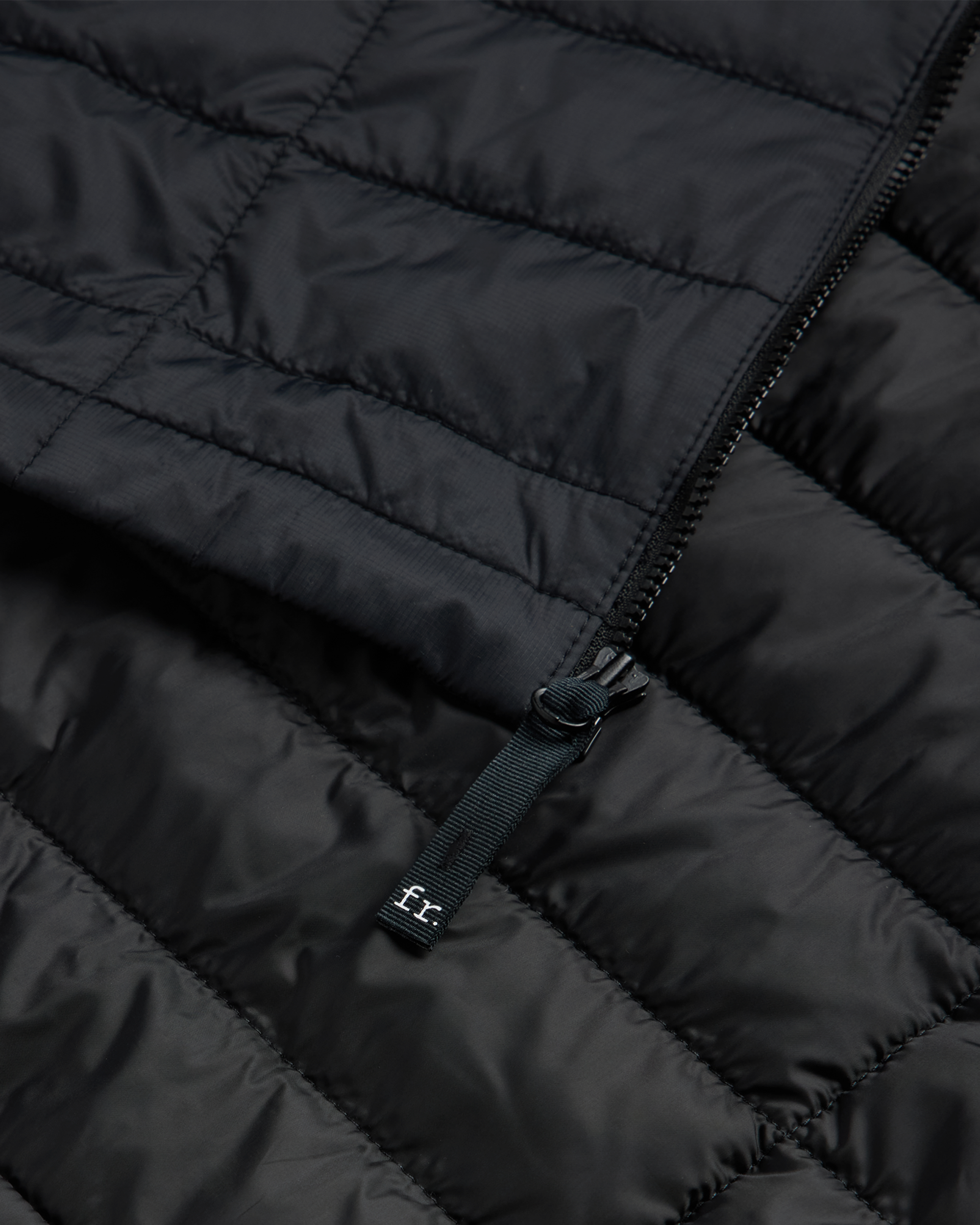 Insulated Hooded Jacket Black - Foreign Rider Co.