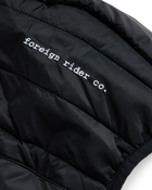 Insulated Hooded Jacket Black - Foreign Rider Co.
