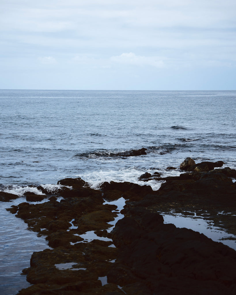 Hawaii Island shoreline looking out to ocean